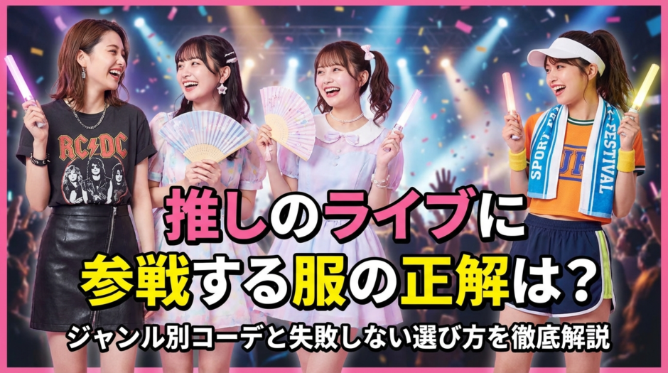 推しのライブに参戦する服の正解は？ジャンル別コーデと失敗しない選び方を徹底解説
