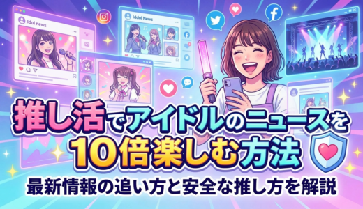 推し活でアイドルのニュースを10倍楽しむ方法｜最新情報の追い方と安全な推し方を解説