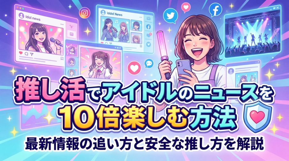 推し活でアイドルのニュースを10倍楽しむ方法｜最新情報の追い方と安全な推し方を解説