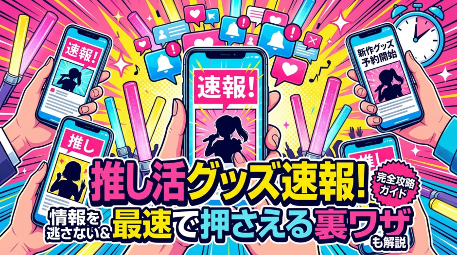 推し活の速報でグッズ情報を逃さない方法とは？新作を最速で押さえる裏ワザも解説
